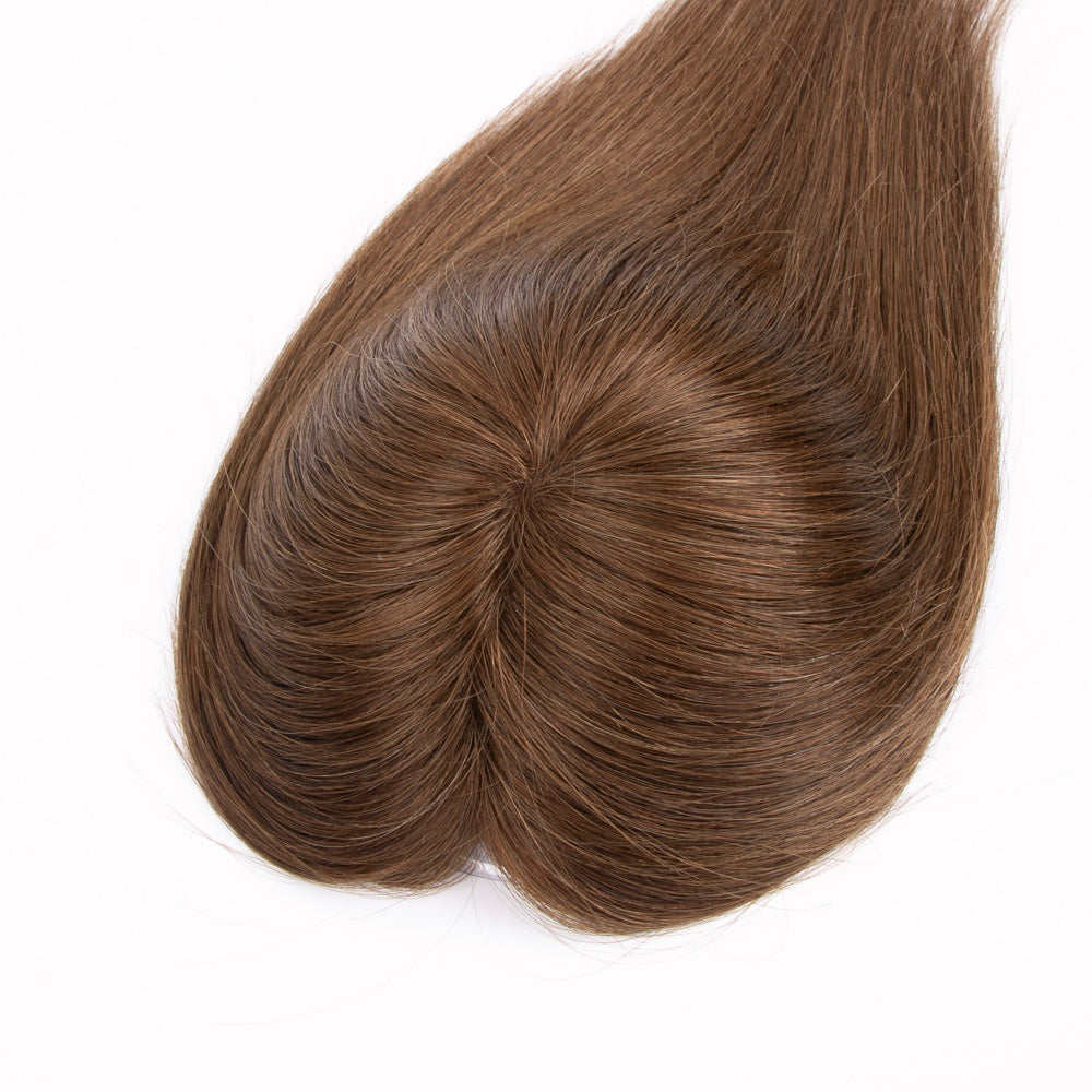 613 Blonde Brown Black Human Hair Toppers 5x5inch Durable Mono Base 14 16 18 20 inch 130% Denisty Seamless Linepart Can be Dyed & Restyled