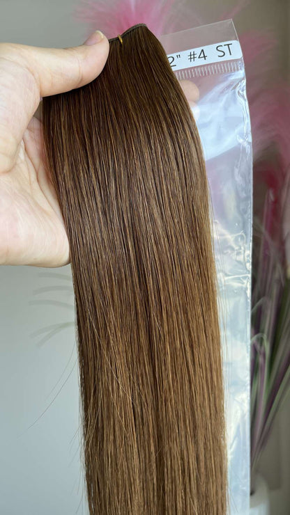Genius Weft Virgin Human Hair Bundles 20" 22" Balayage Ombre Blonde Highlights Professional Salon Hair No Frizzy/Short Hair