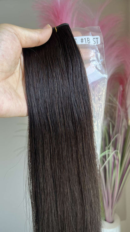 Genius Weft Virgin Human Hair Bundles 20" 22" Balayage Ombre Blonde Highlights Professional Salon Hair No Frizzy/Short Hair