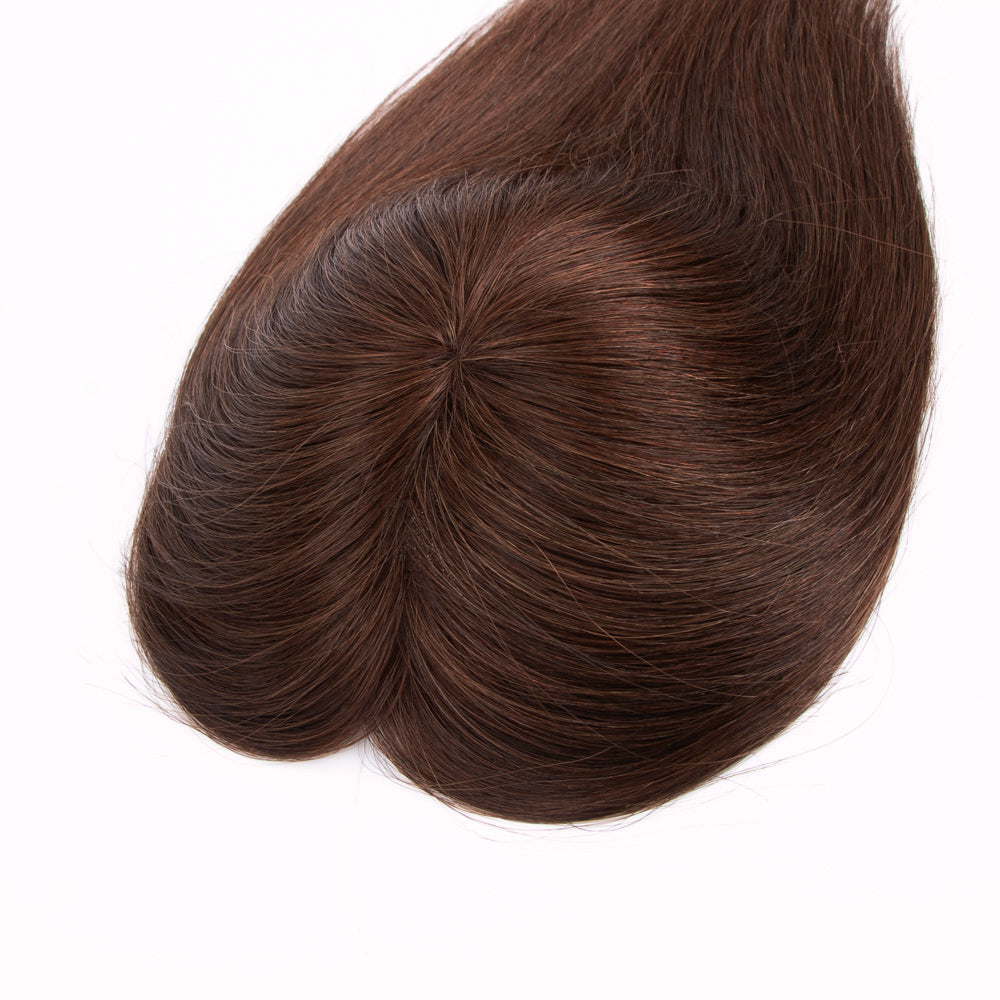 613 Blonde Brown Black Human Hair Toppers 5x5inch Durable Mono Base 14 16 18 20 inch 130% Denisty Seamless Linepart Can be Dyed & Restyled