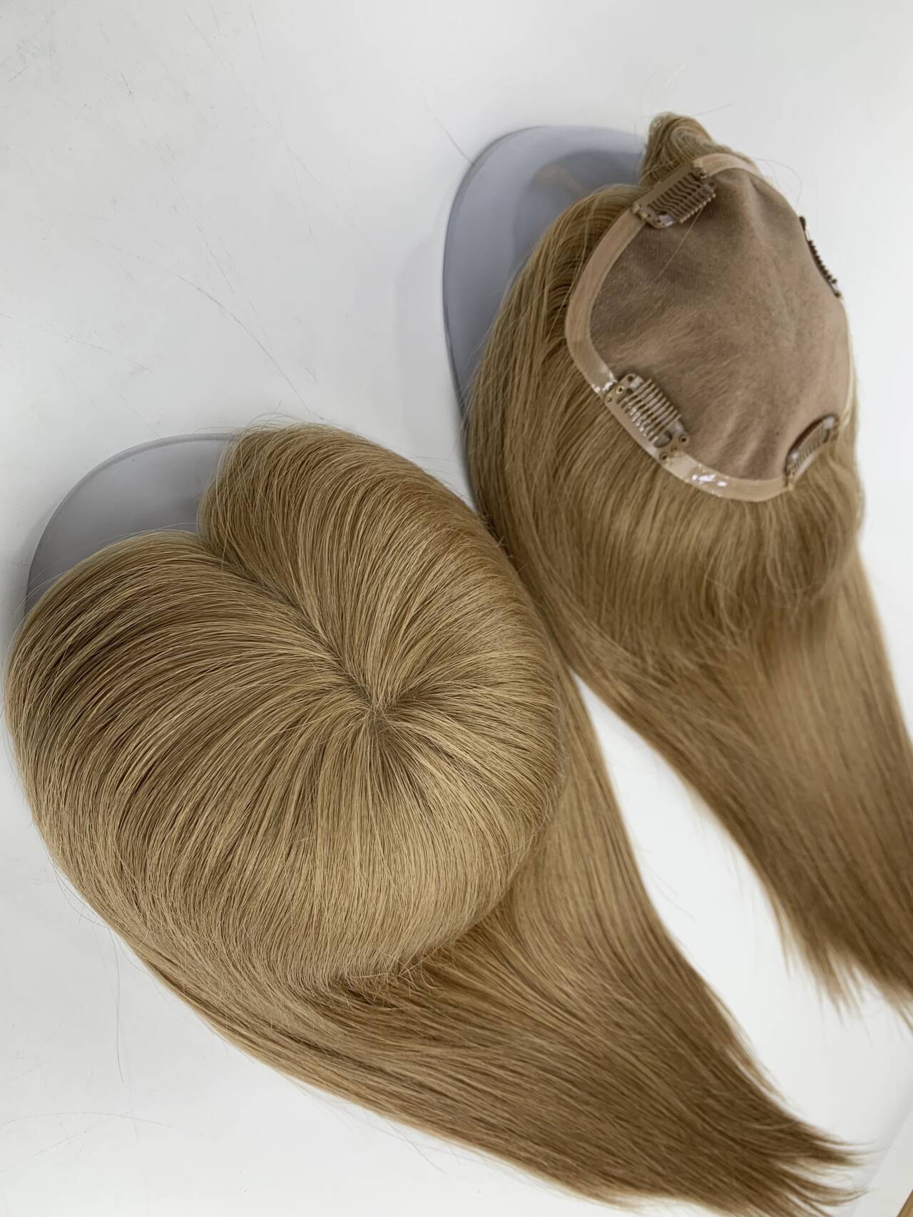 #6 Virgin Hair Human Hair Toppers 5x5inch MONO Premium Quality Cuticle Hand-Crocheted 130% Density Breathable