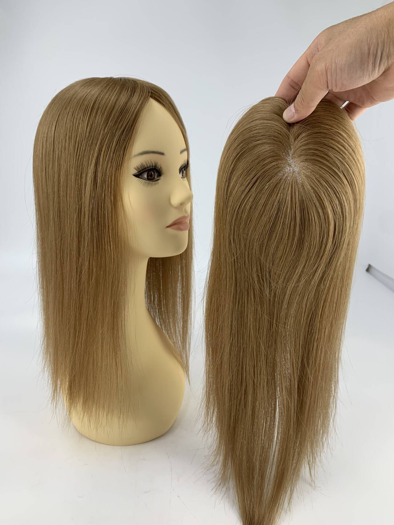 #6 Virgin Hair Human Hair Toppers 5x5inch MONO Premium Quality Cuticle Hand-Crocheted 130% Density Breathable