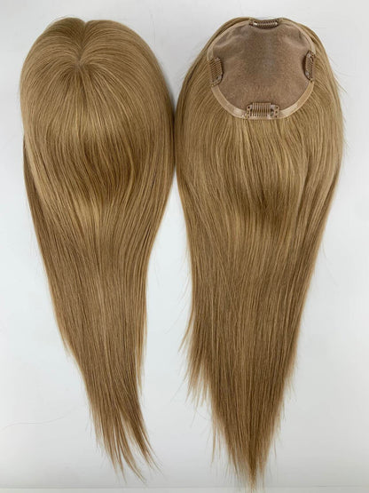 #6 Virgin Hair Human Hair Toppers 5x5inch MONO Premium Quality Cuticle Hand-Crocheted 130% Density Breathable