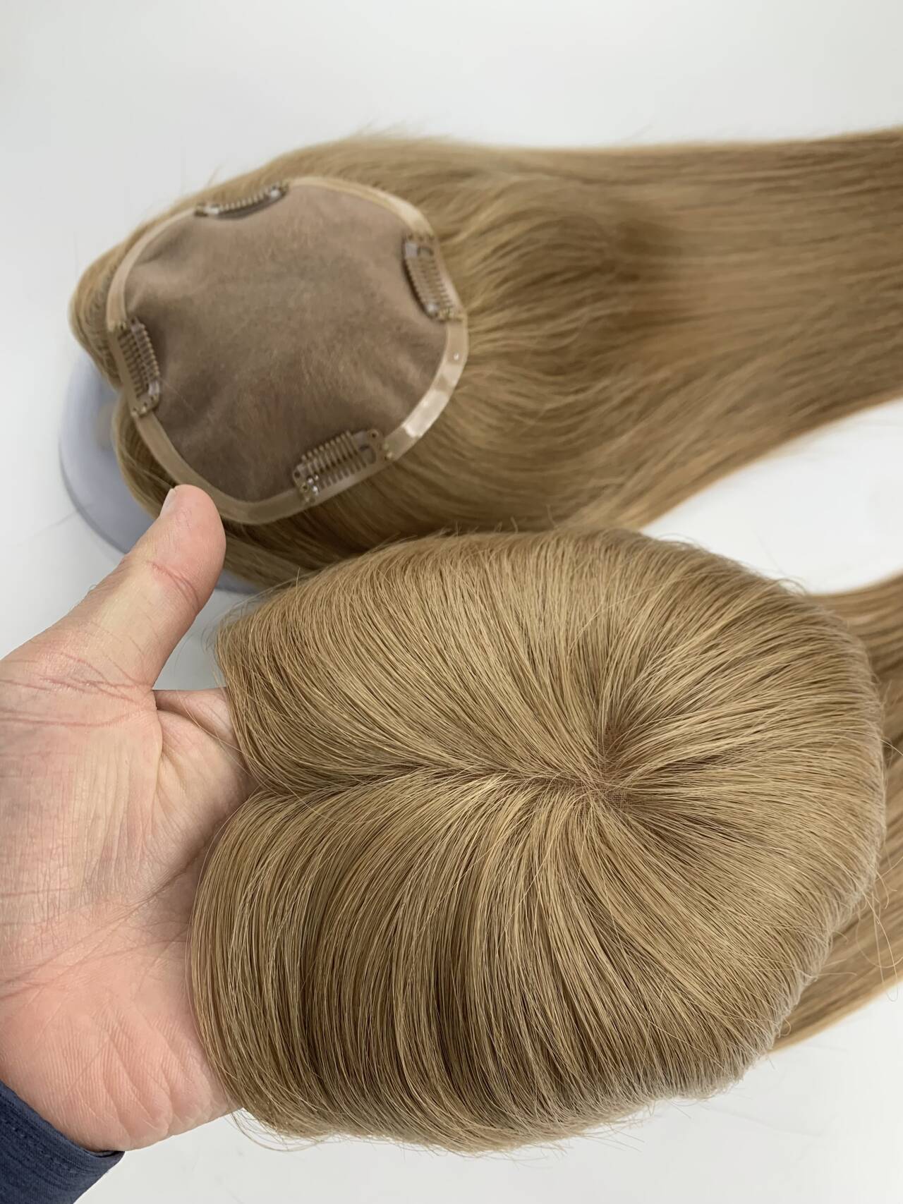 #6 Virgin Hair Human Hair Toppers 5x5inch MONO Premium Quality Cuticle Hand-Crocheted 130% Density Breathable
