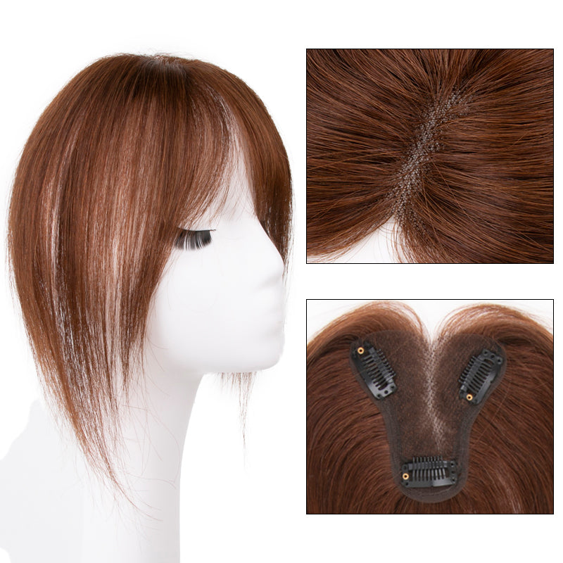 9x10cm Seamless Front Straight Hair Topper for Women 25cm 10inch Cover Gray Hair No Harsh Line Edge