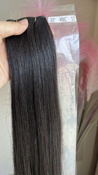 Genius Weft Virgin Human Hair Bundles 20" 22" Balayage Ombre Blonde Highlights Professional Salon Hair No Frizzy/Short Hair