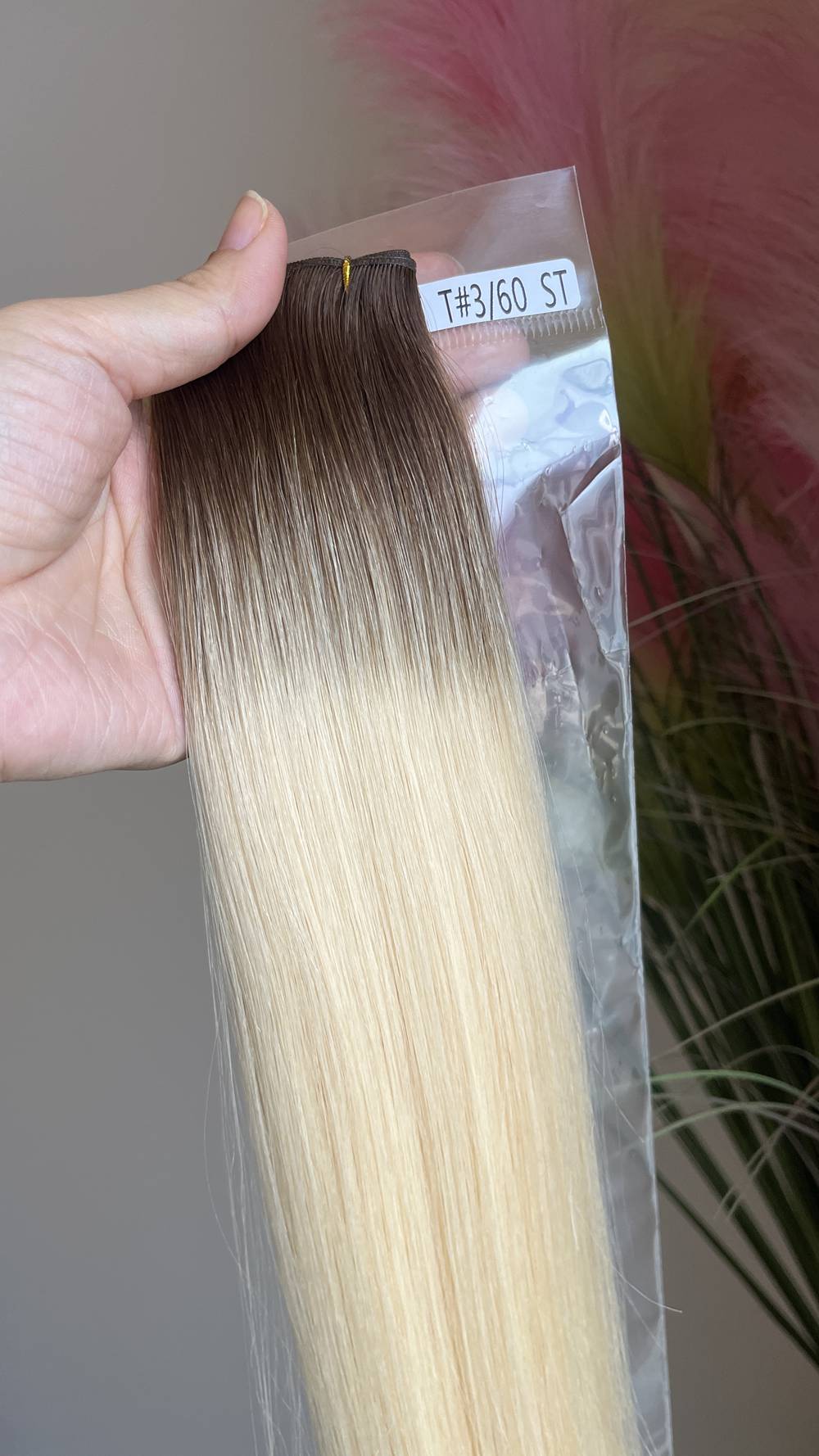 Genius Weft Virgin Human Hair Bundles 20" 22" Balayage Ombre Blonde Highlights Professional Salon Hair No Frizzy/Short Hair