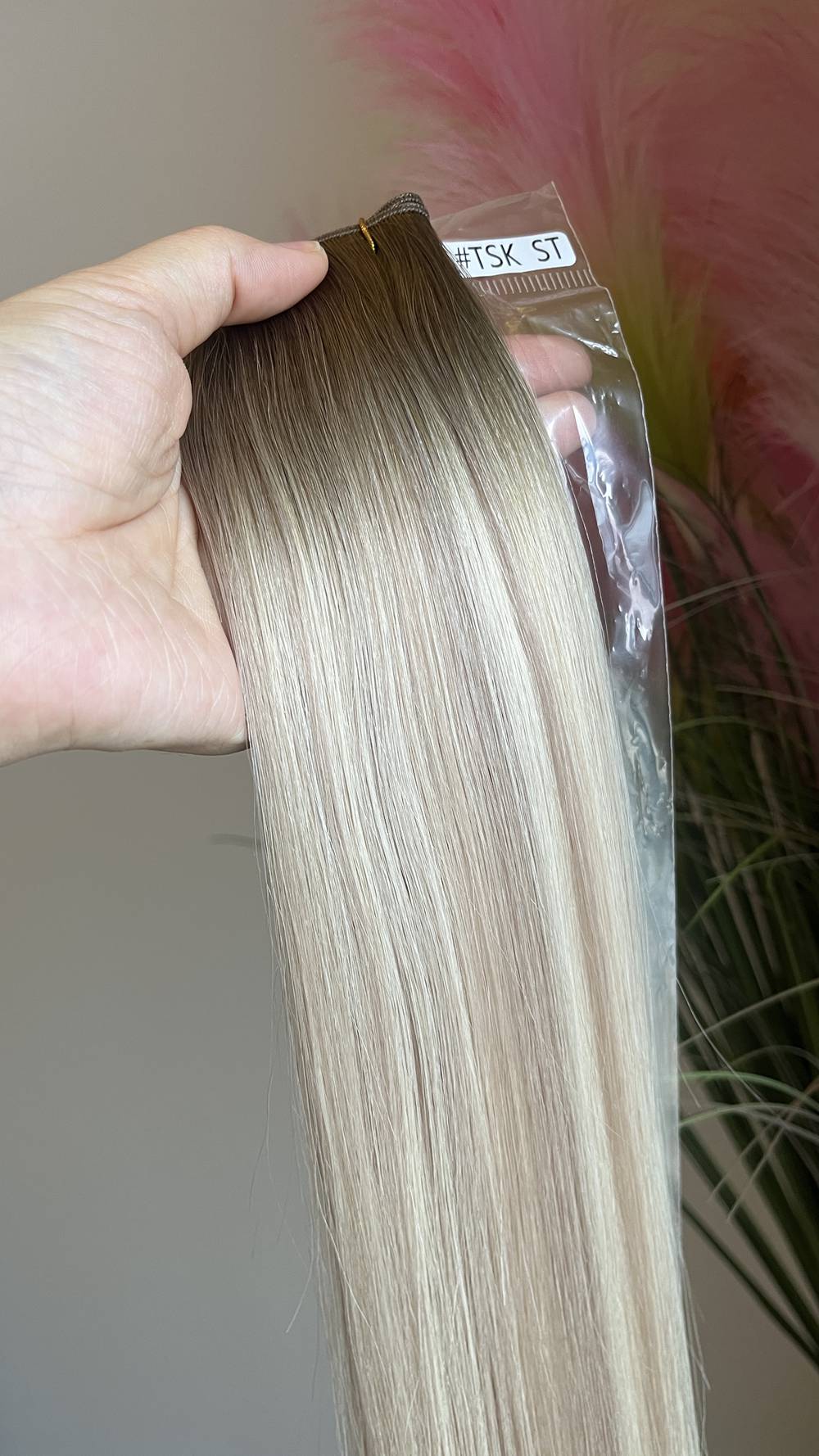 Genius Weft Virgin Human Hair Bundles 20" 22" Balayage Ombre Blonde Highlights Professional Salon Hair No Frizzy/Short Hair
