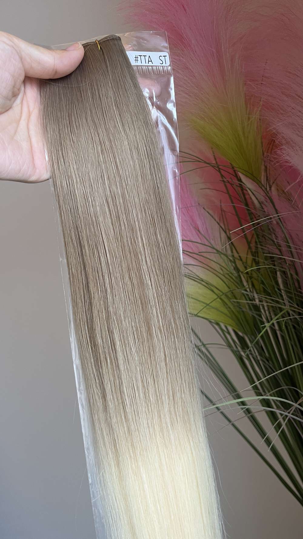 Genius Weft Virgin Human Hair Bundles 20" 22" Balayage Ombre Blonde Highlights Professional Salon Hair No Frizzy/Short Hair
