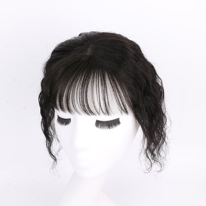 9x10cm Seamless Front Curly Hair Topper for Women 25cm 10inch Cover Gray Hair No Harsh Line Edge