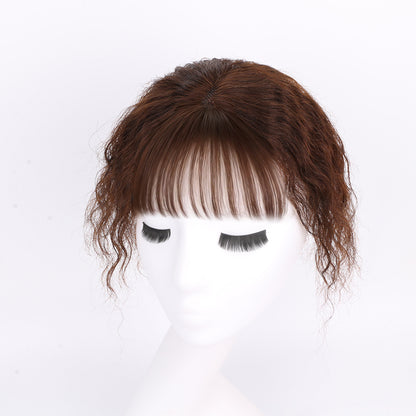 9x10cm Seamless Front Curly Hair Topper for Women 25cm 10inch Cover Gray Hair No Harsh Line Edge